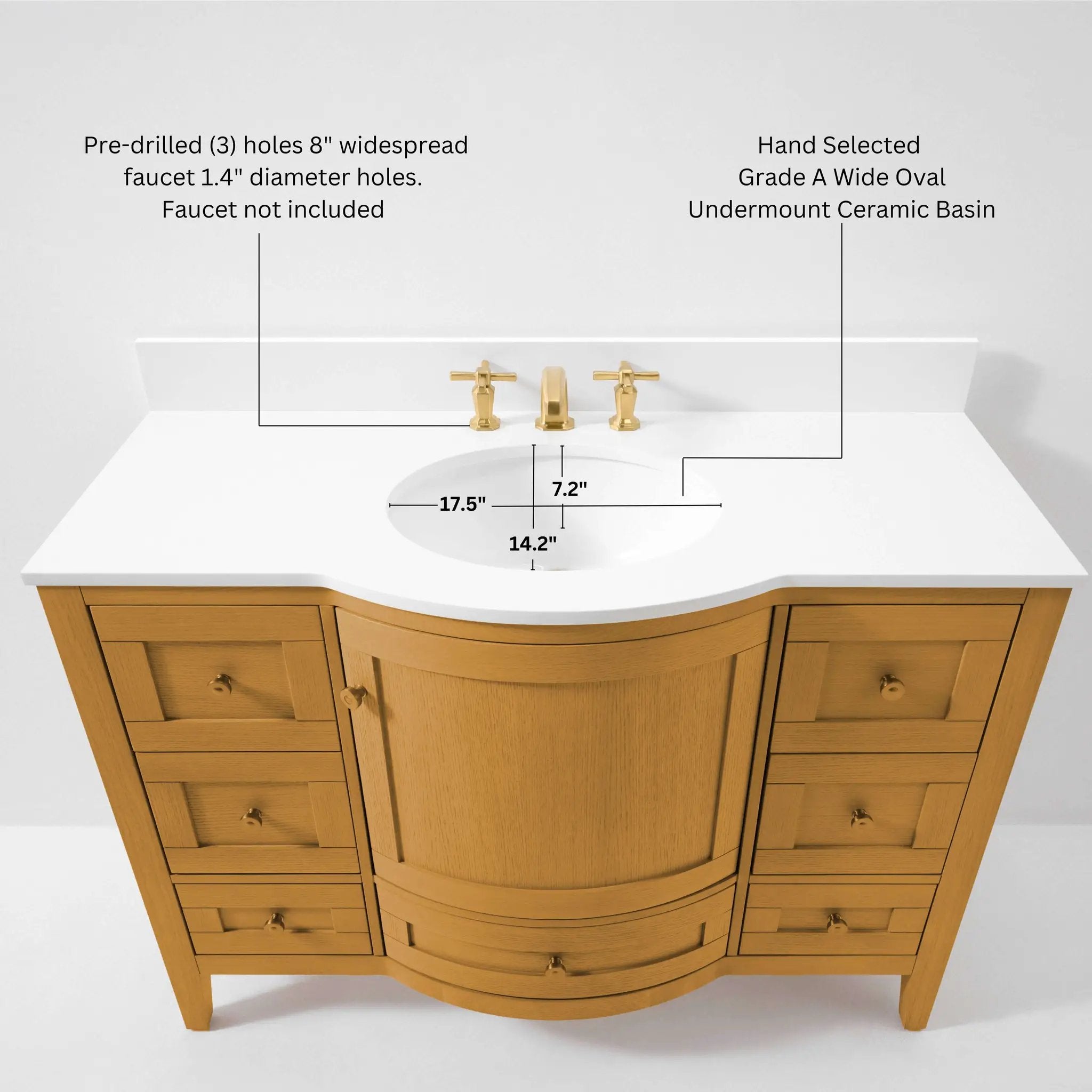 Lauren Bathroom Vanity Collection in Sienna Finish by Ancerre Designs