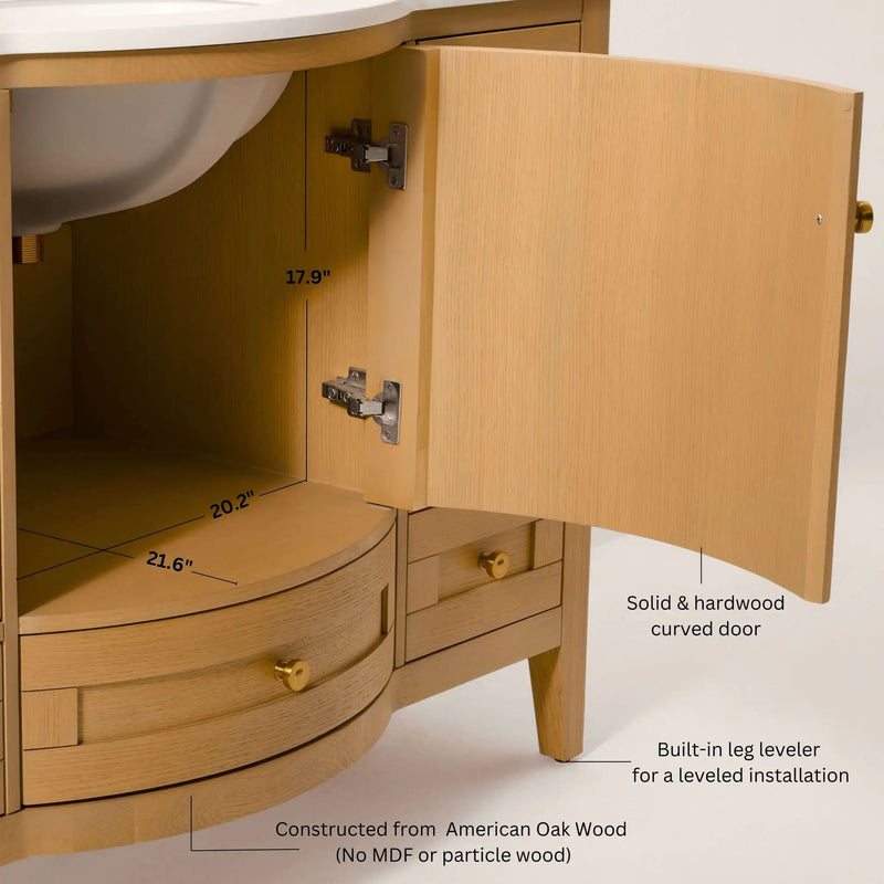 Lauren Bathroom Vanity Collection in Sienna Finish by Ancerre Designs
