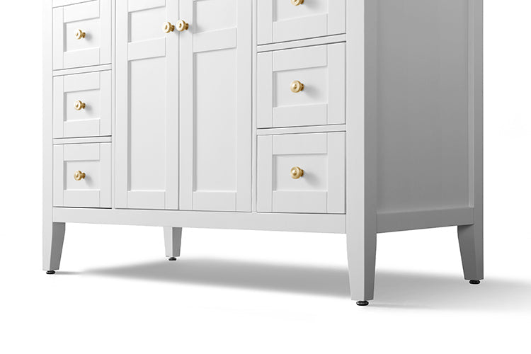 Maili Bathroom Vanity with Sink and Carrara White Marble Top Cabinet Set by Ancerre Designs