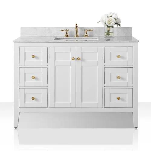 Maili Bathroom Vanity with Sink and Carrara White Marble Top Cabinet Set by Ancerre Designs