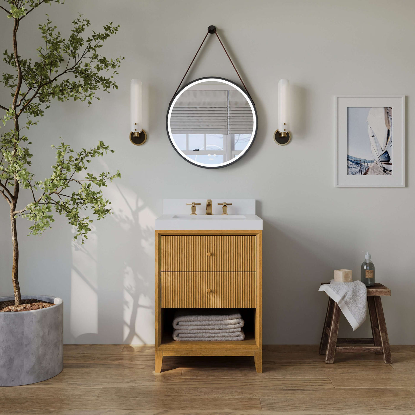 Momo Bathroom Vanity Collection in Sienna Finish by Ancerre Designs