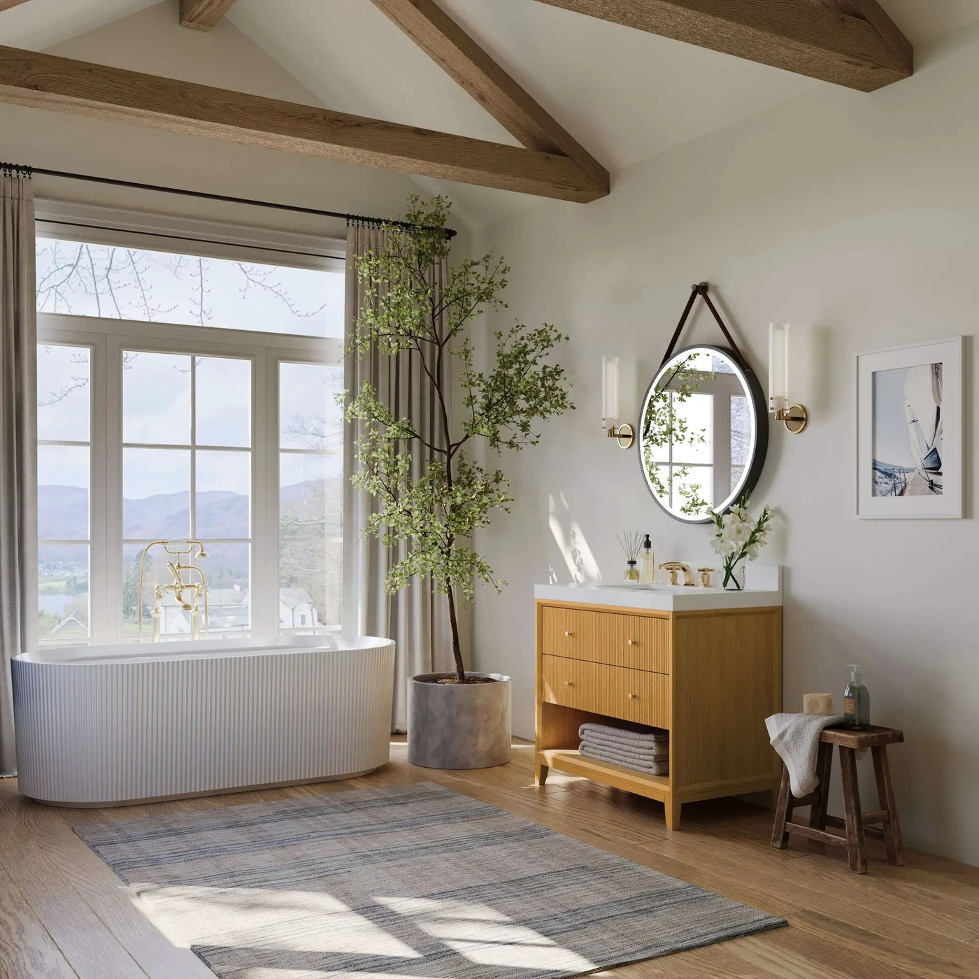 Momo Bathroom Vanity Collection in Sienna Finish by Ancerre Designs