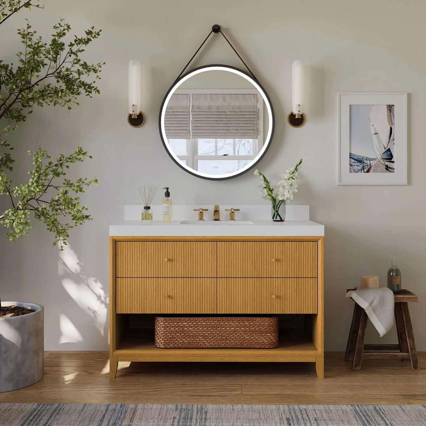 Momo Bathroom Vanity Collection in Sienna Finish by Ancerre Designs