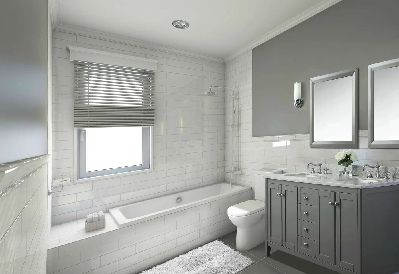 Shelton Bathroom Vanity with Sink and Carrara White Marble Top Cabinet Set by Ancerre Designs