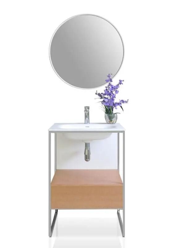 Tory Bathroom Vanity with Solid Surface Top Cabinet Set with Mirror by Ancerre Designs