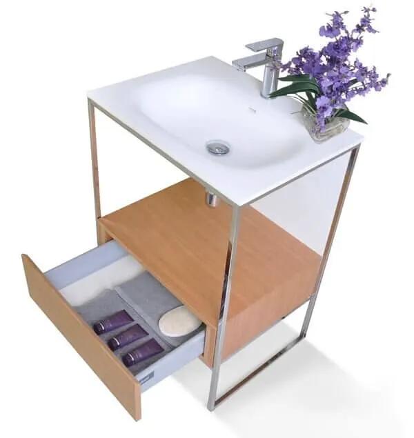 Tory Bathroom Vanity with Solid Surface Top Cabinet Set with Mirror by Ancerre Designs