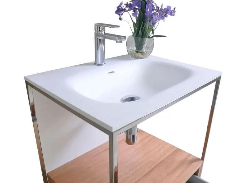 Tory Bathroom Vanity with Solid Surface Top Cabinet Set with Mirror by Ancerre Designs