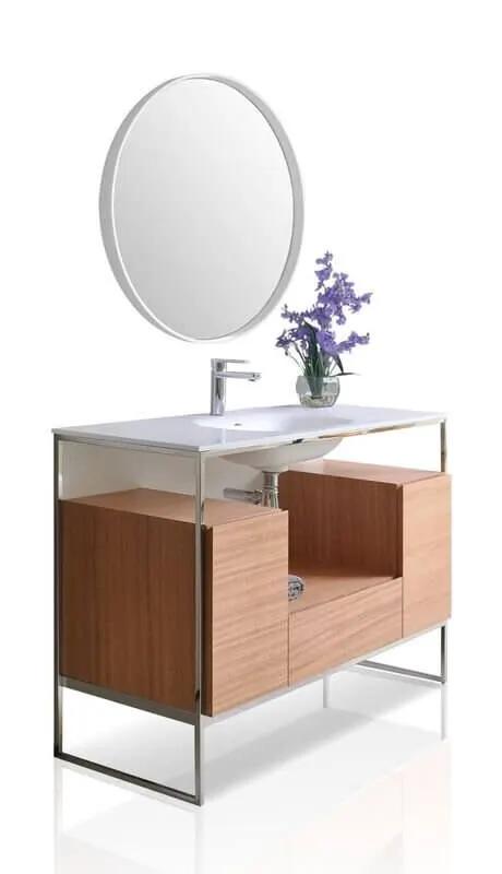 Tory Bathroom Vanity with Solid Surface Top Cabinet Set with Mirror by Ancerre Designs