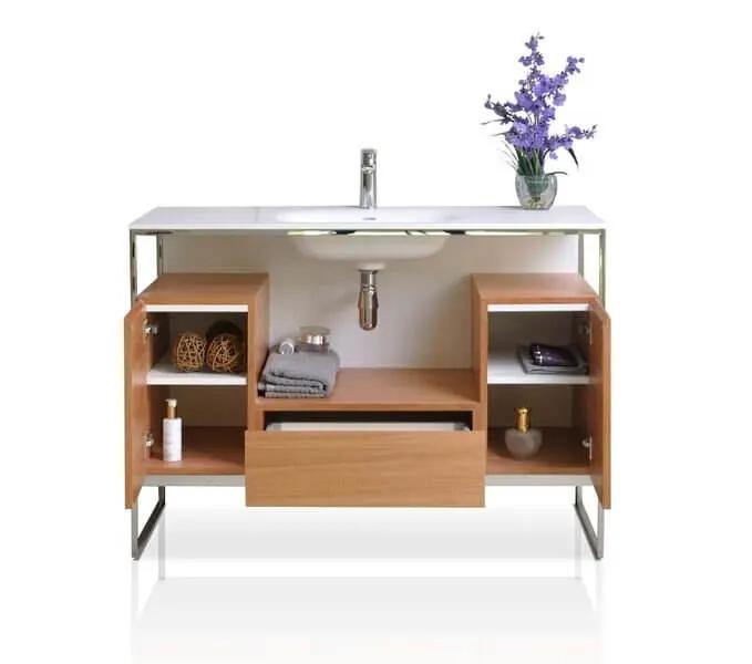 Tory Bathroom Vanity with Solid Surface Top Cabinet Set with Mirror by Ancerre Designs