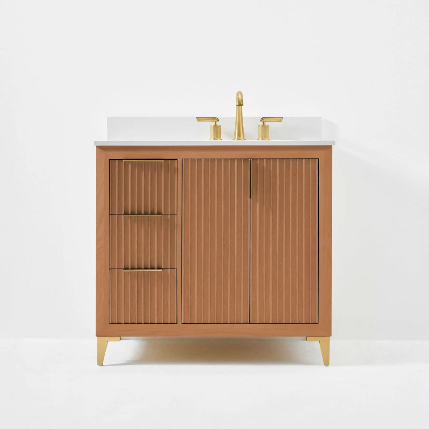 Turlington Bathroom Vanity Collection in Sienna Finish by Ancerre Designs