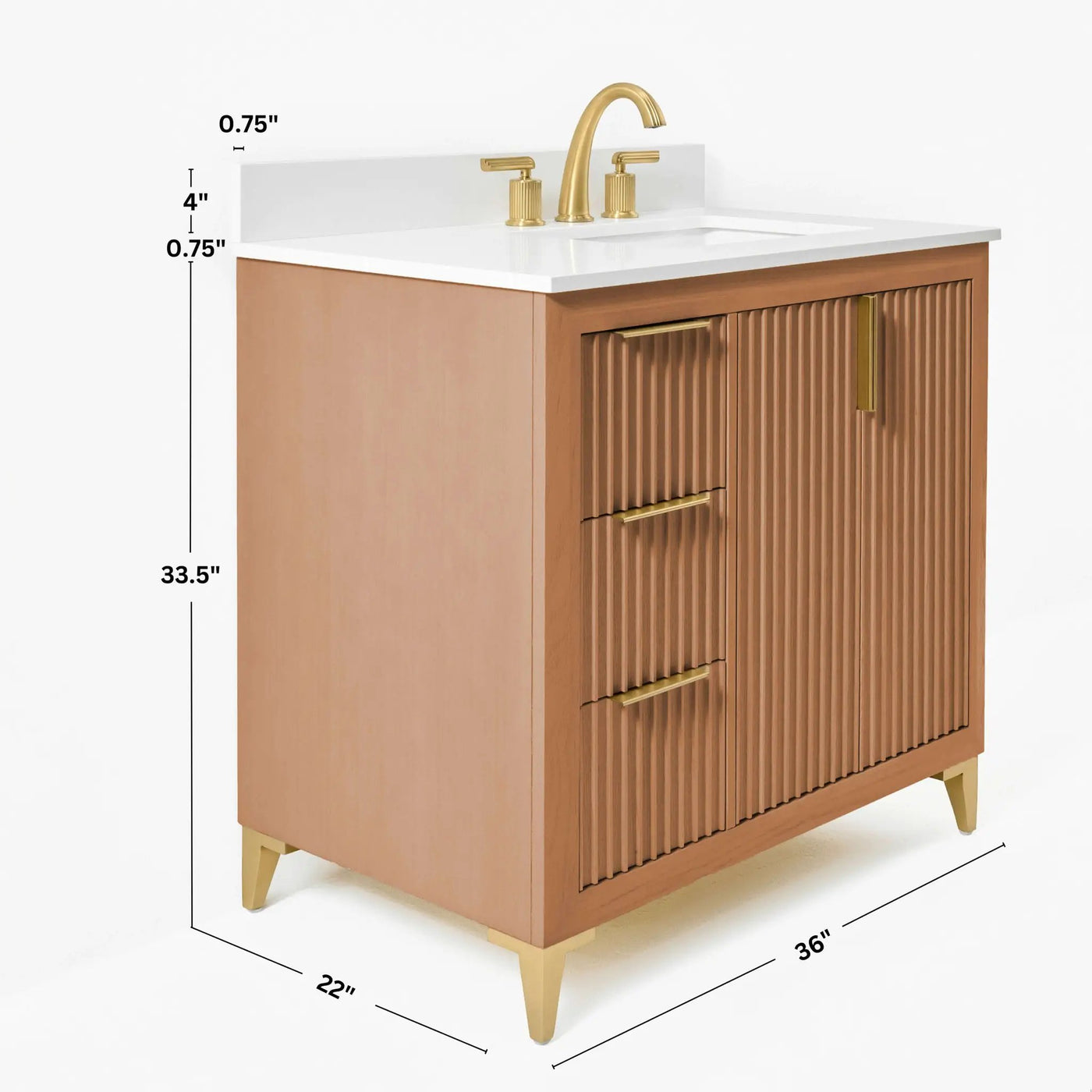 Turlington Bathroom Vanity Collection in Sienna Finish by Ancerre Designs