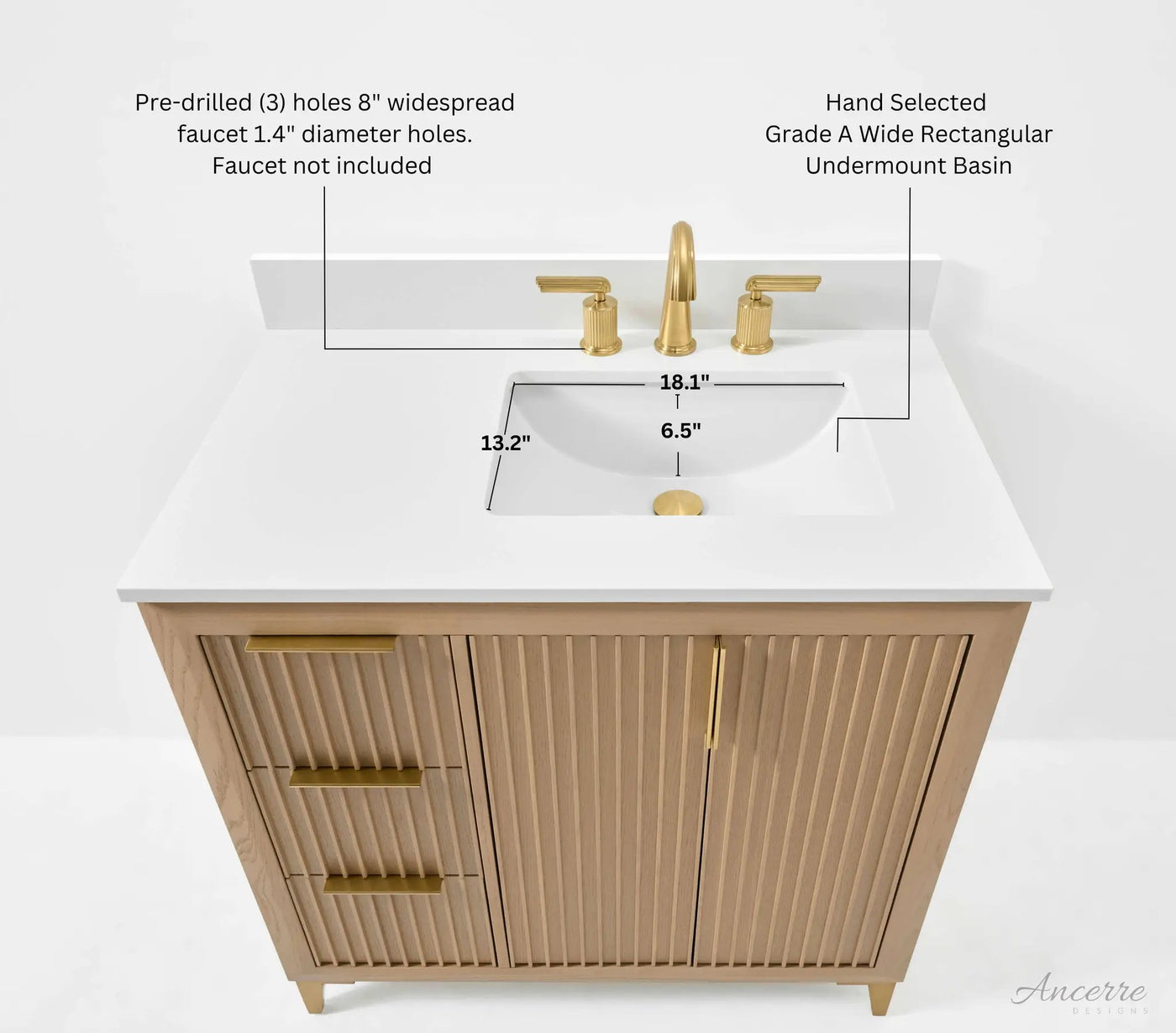 Turlington 36" Bath Vanity Set by Ancerre Designs