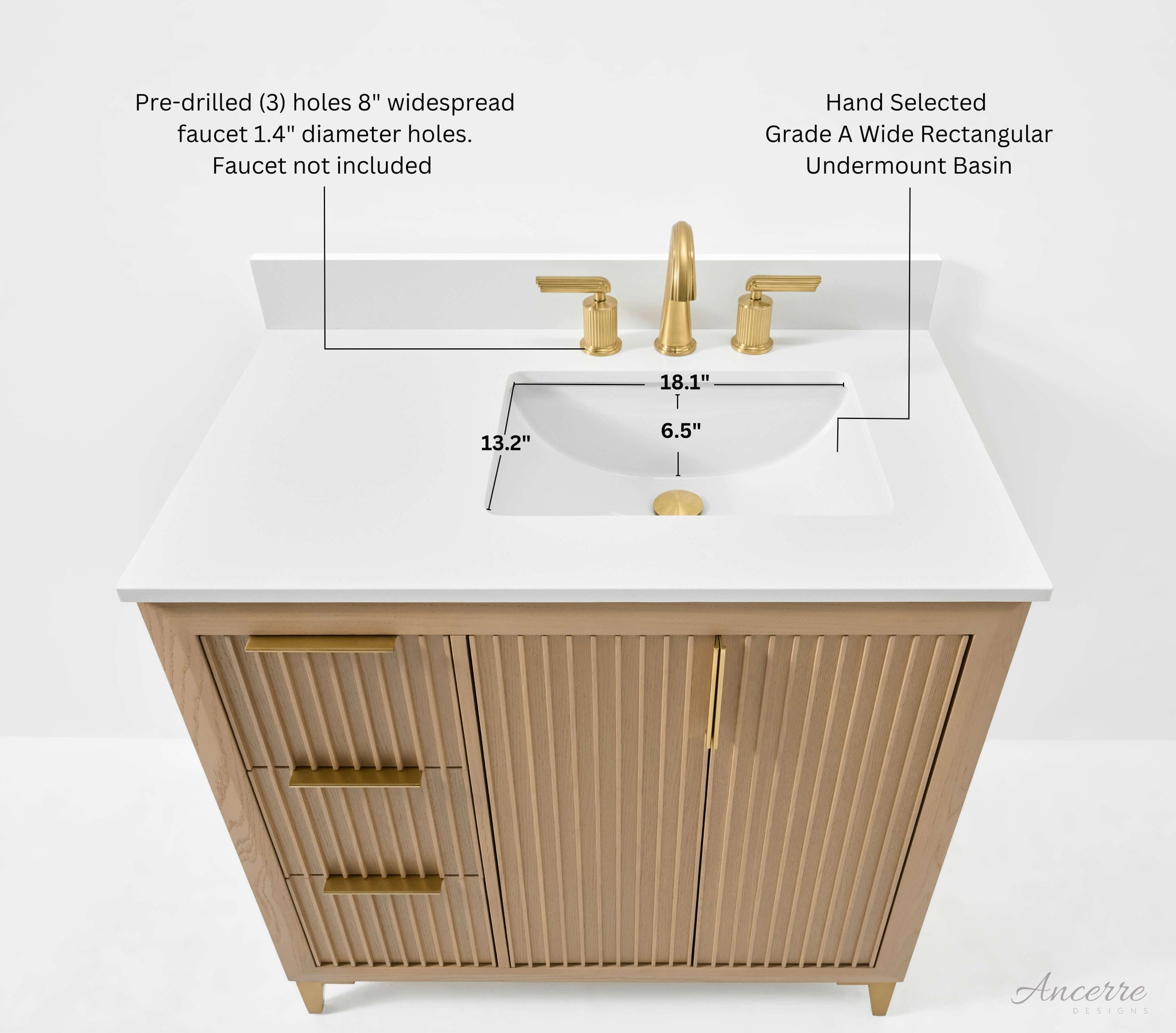 Turlington 36" Bath Vanity Set by Ancerre Designs
