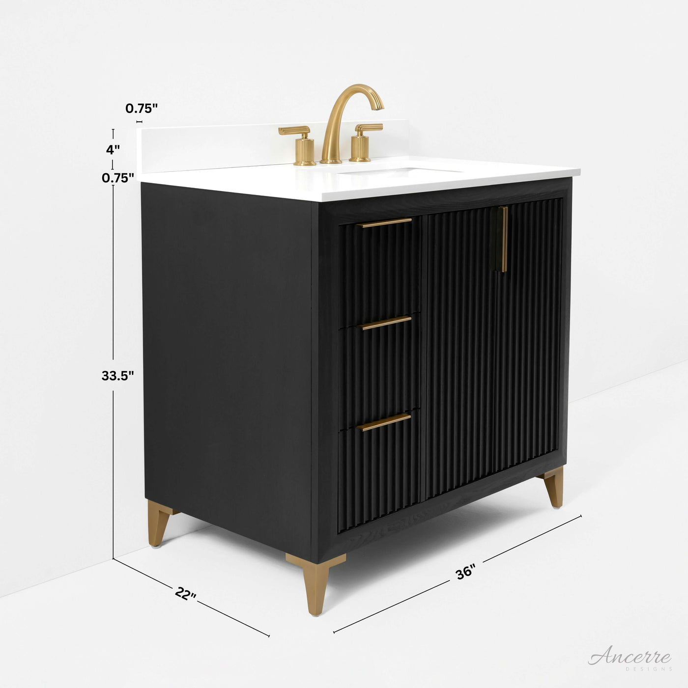 Turlington 36" Bath Vanity Set by Ancerre Designs