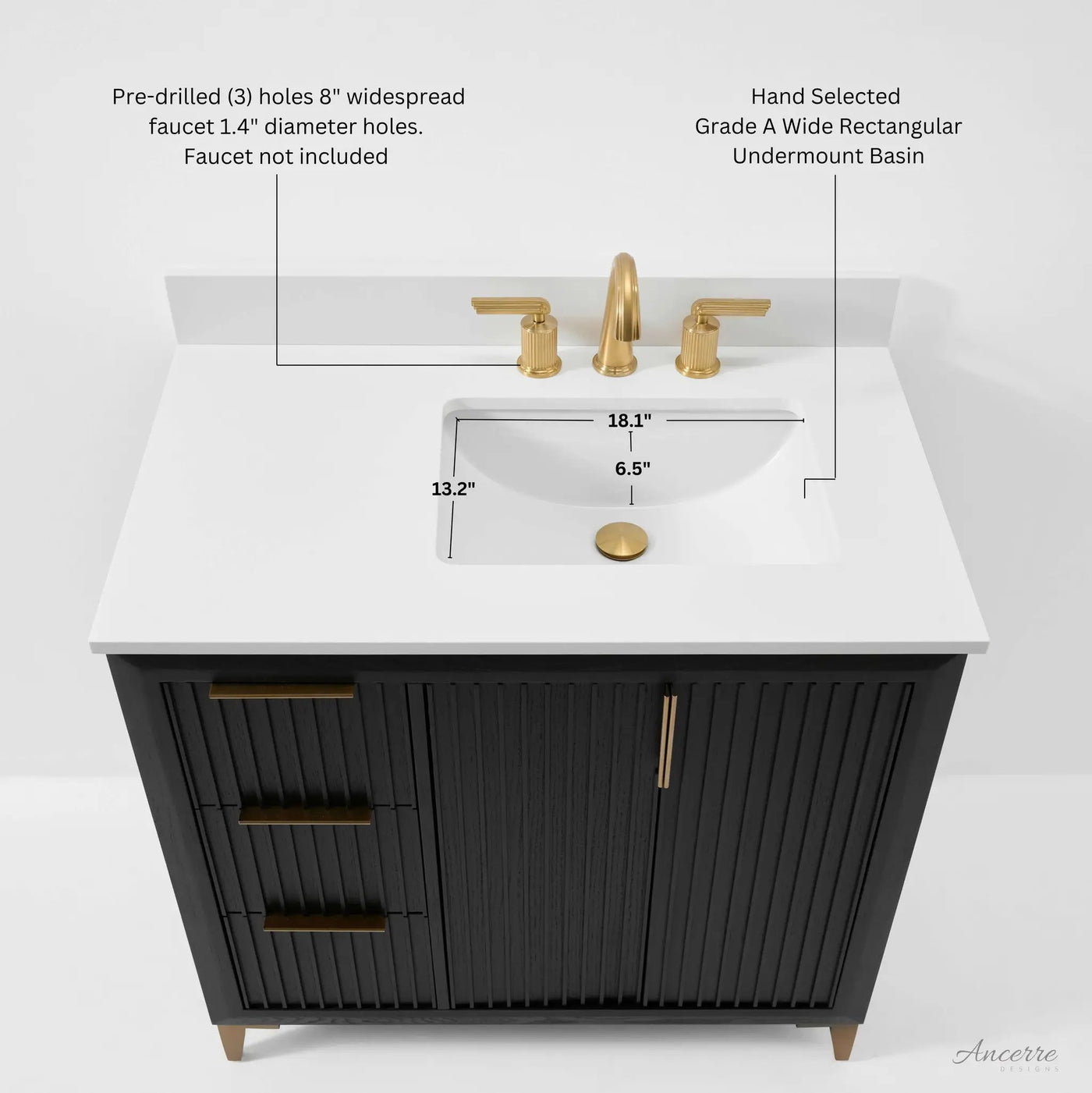 Turlington 36" Bath Vanity Set by Ancerre Designs