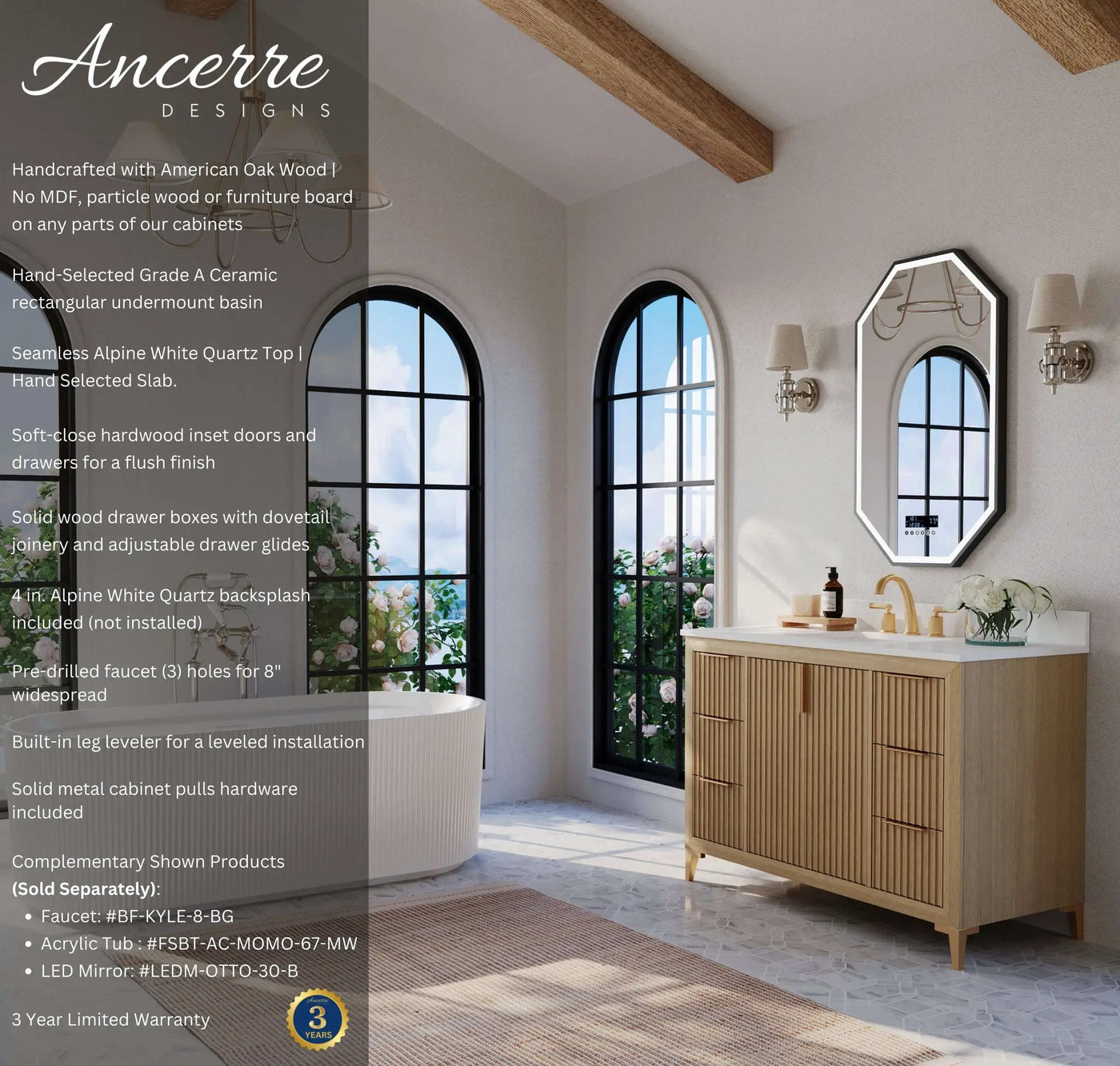 Turlington 48" Bath Vanity Set by Ancerre Designs
