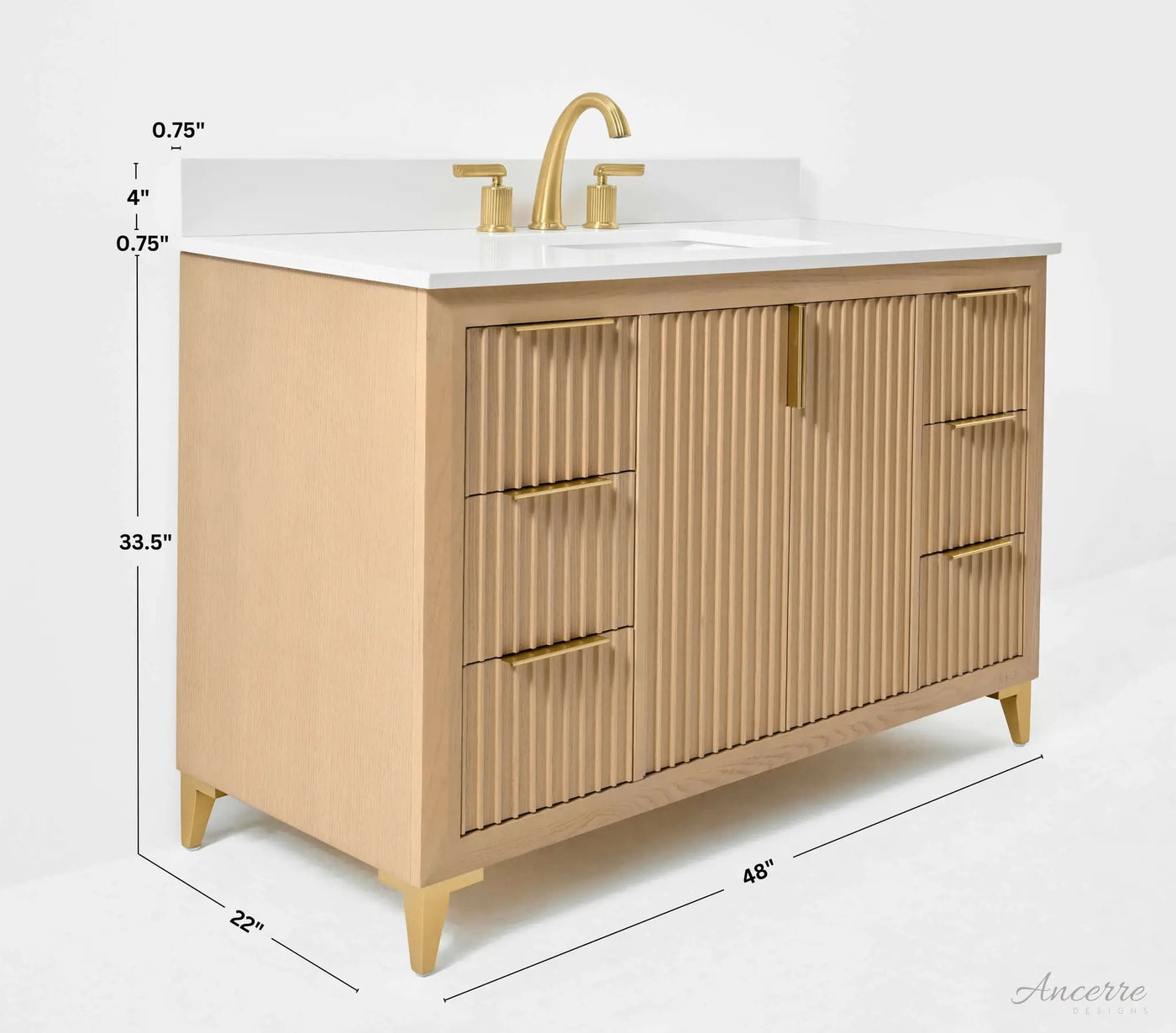 Turlington 48" Bath Vanity Set by Ancerre Designs