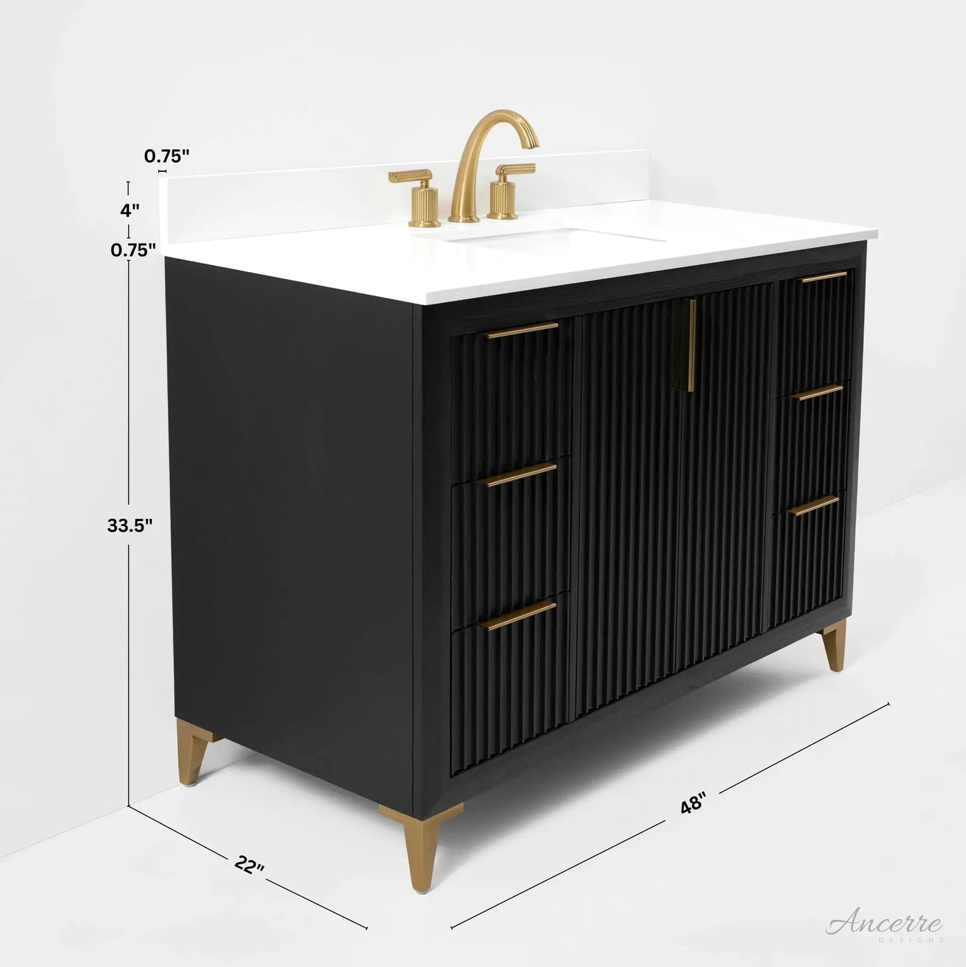 Turlington 48" Bath Vanity Set by Ancerre Designs