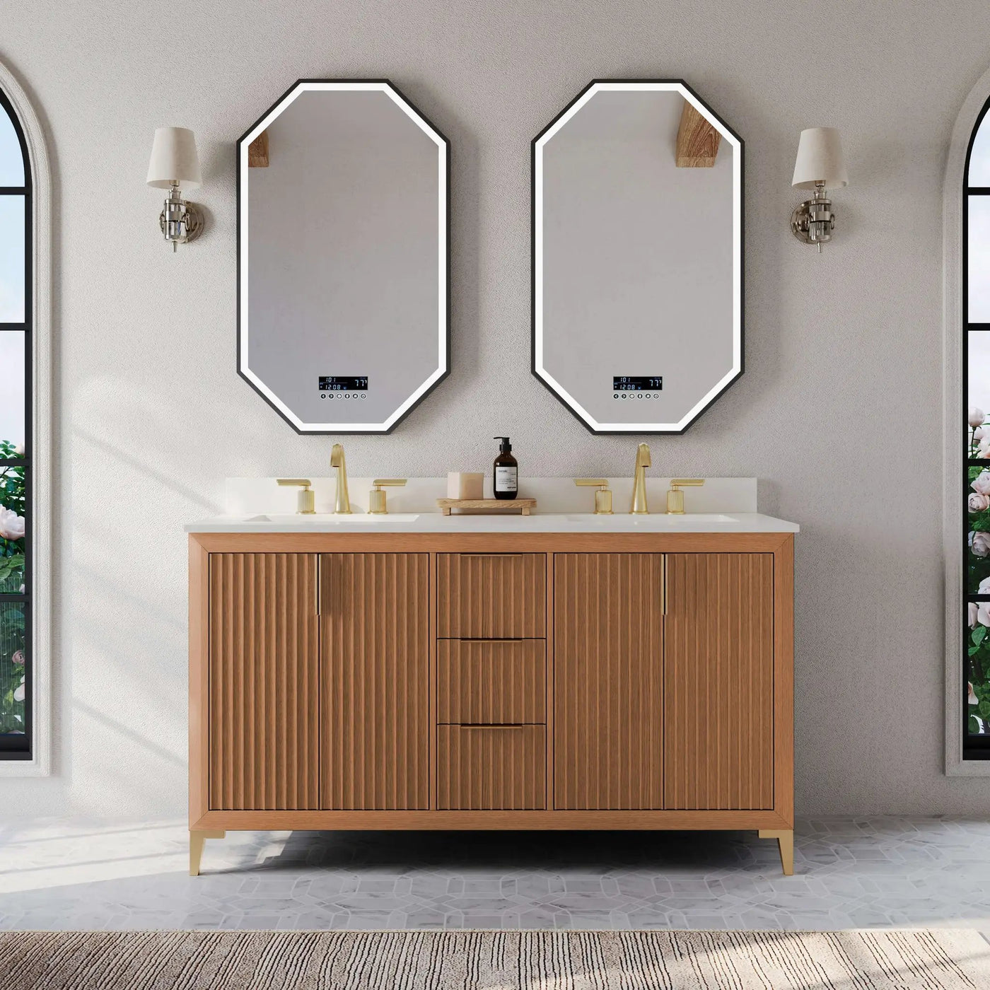 Turlington Bathroom Vanity Collection in Sienna Finish by Ancerre Designs