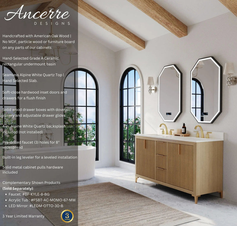 Turlington 60" Bath Vanity Set by Ancerre Designs