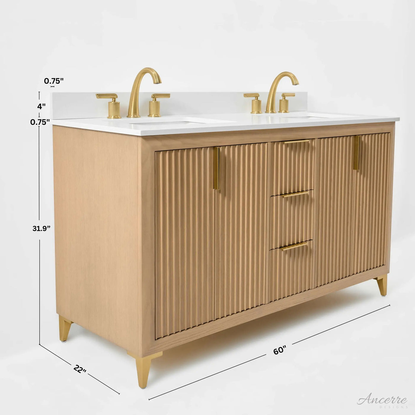 Turlington 60" Bath Vanity Set by Ancerre Designs