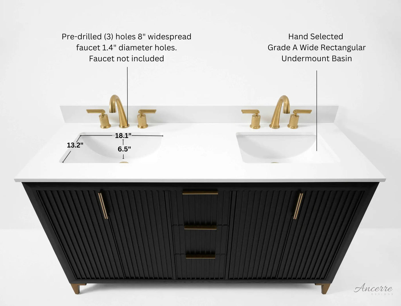 Turlington 60" Bath Vanity Set by Ancerre Designs