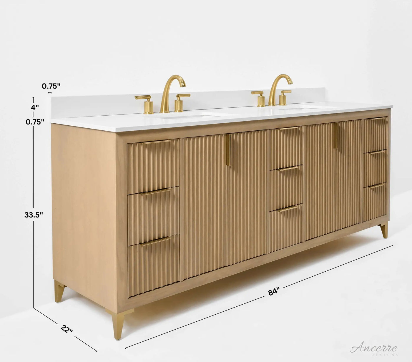 Turlington 84" Bath Vanity Set by Ancerre Designs