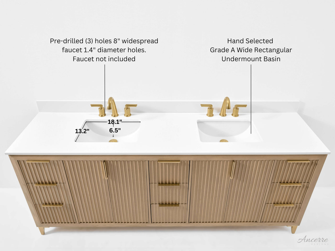 Turlington 84" Bath Vanity Set by Ancerre Designs