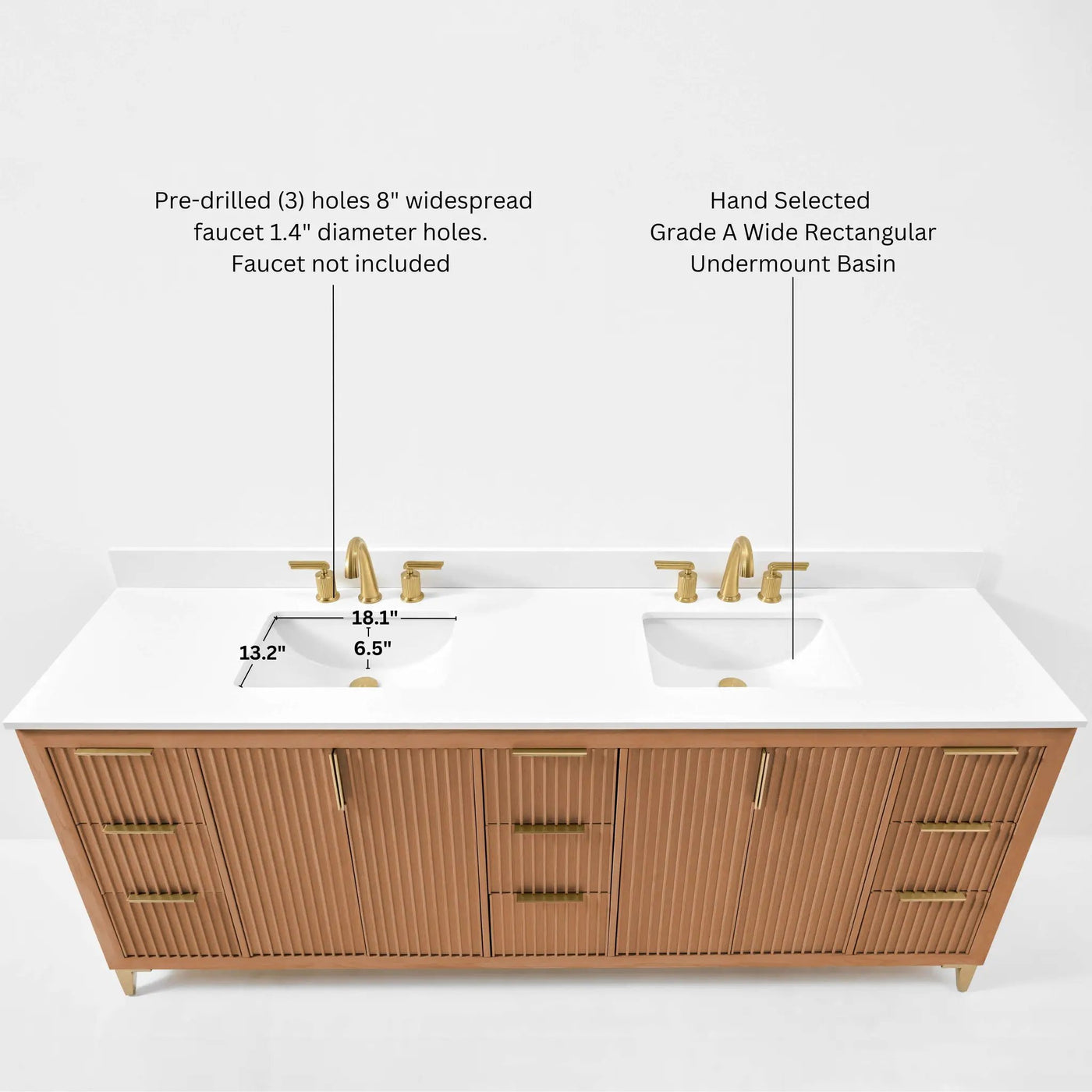 Turlington Bathroom Vanity Collection in Sienna Finish by Ancerre Designs