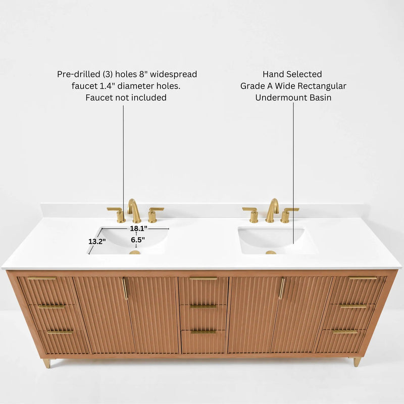 Turlington Bathroom Vanity Collection in Sienna Finish by Ancerre Designs