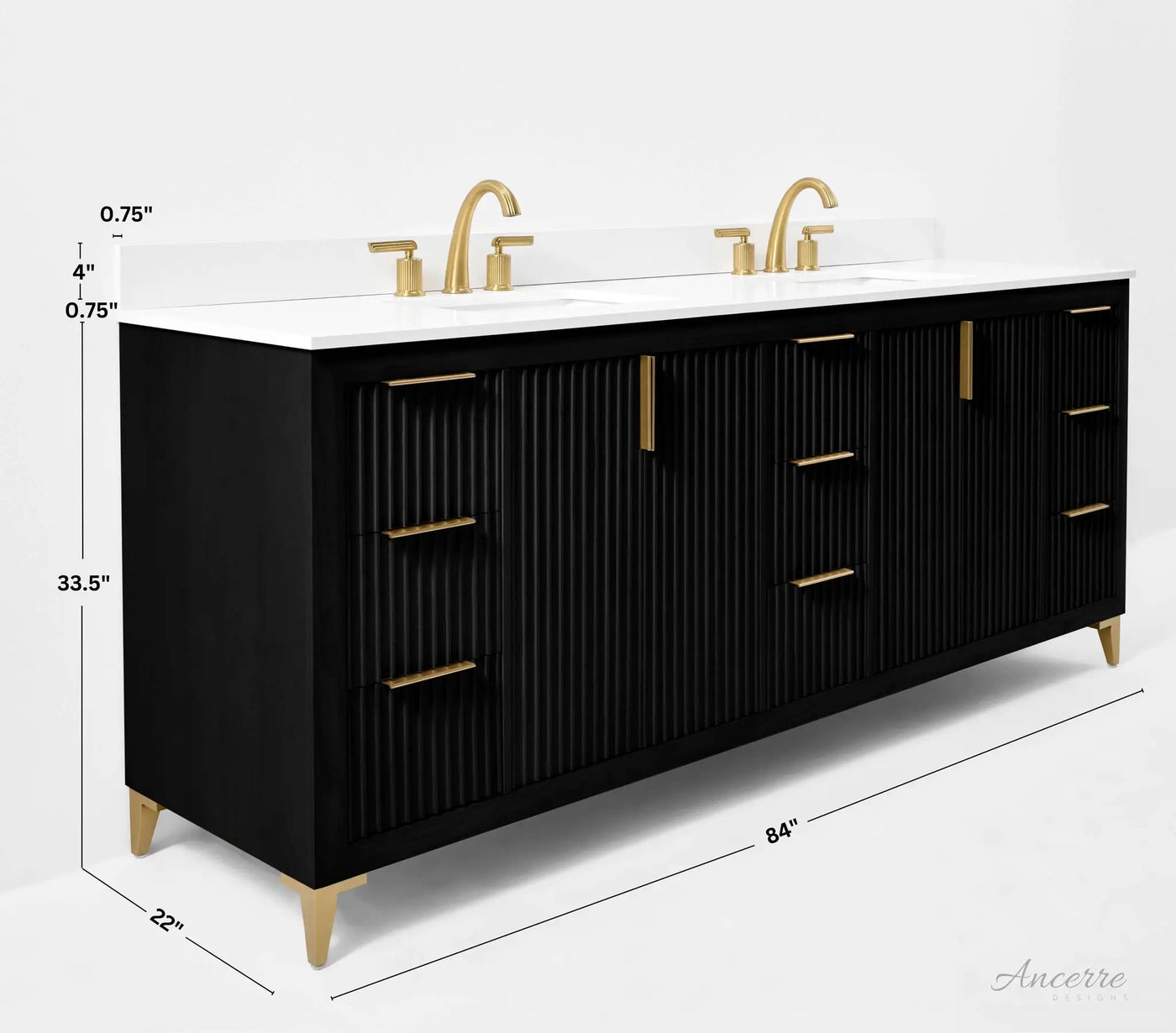 Turlington 84" Bath Vanity Set by Ancerre Designs