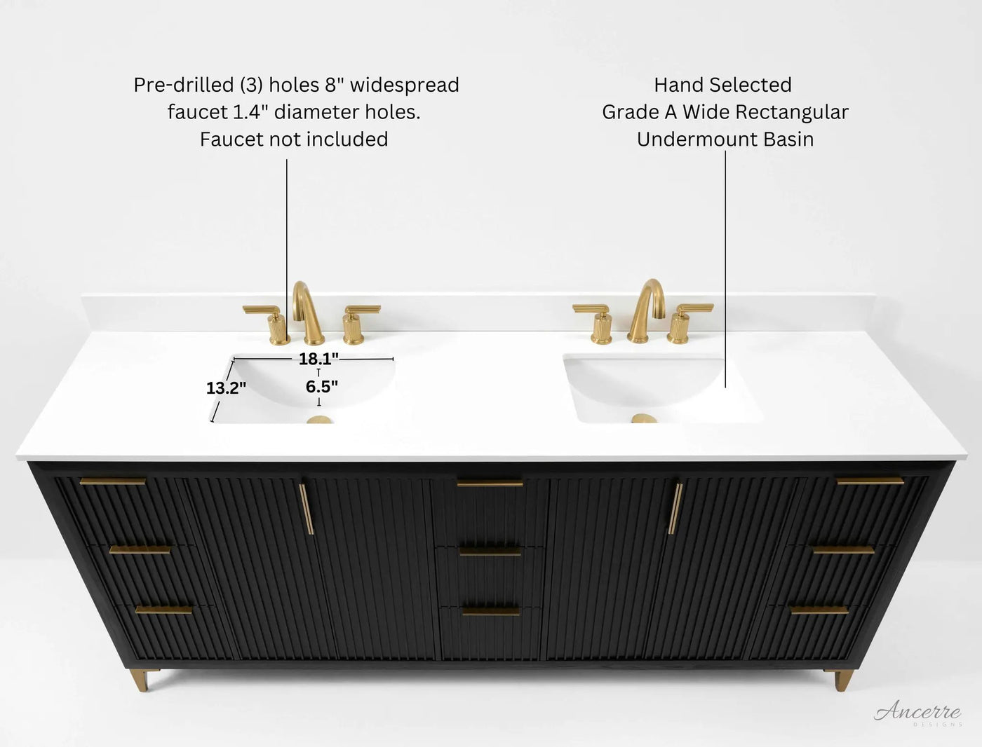 Turlington 84" Bath Vanity Set by Ancerre Designs
