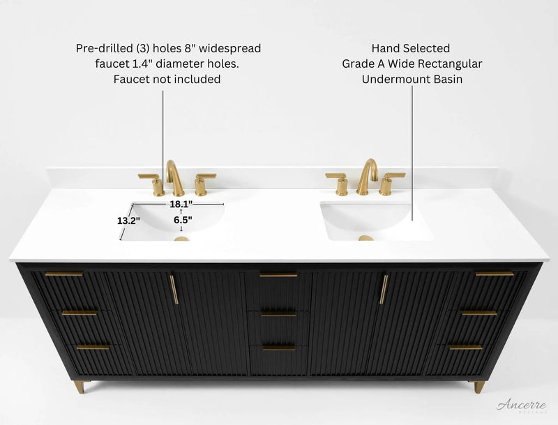 Turlington 84" Bath Vanity Set by Ancerre Designs