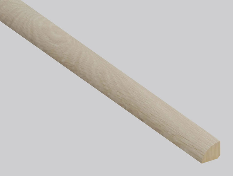 Woodhills Aaron Blonde Oak Wood Semi Gloss Quarter Round Look Moldings 0.64x0.75 close up