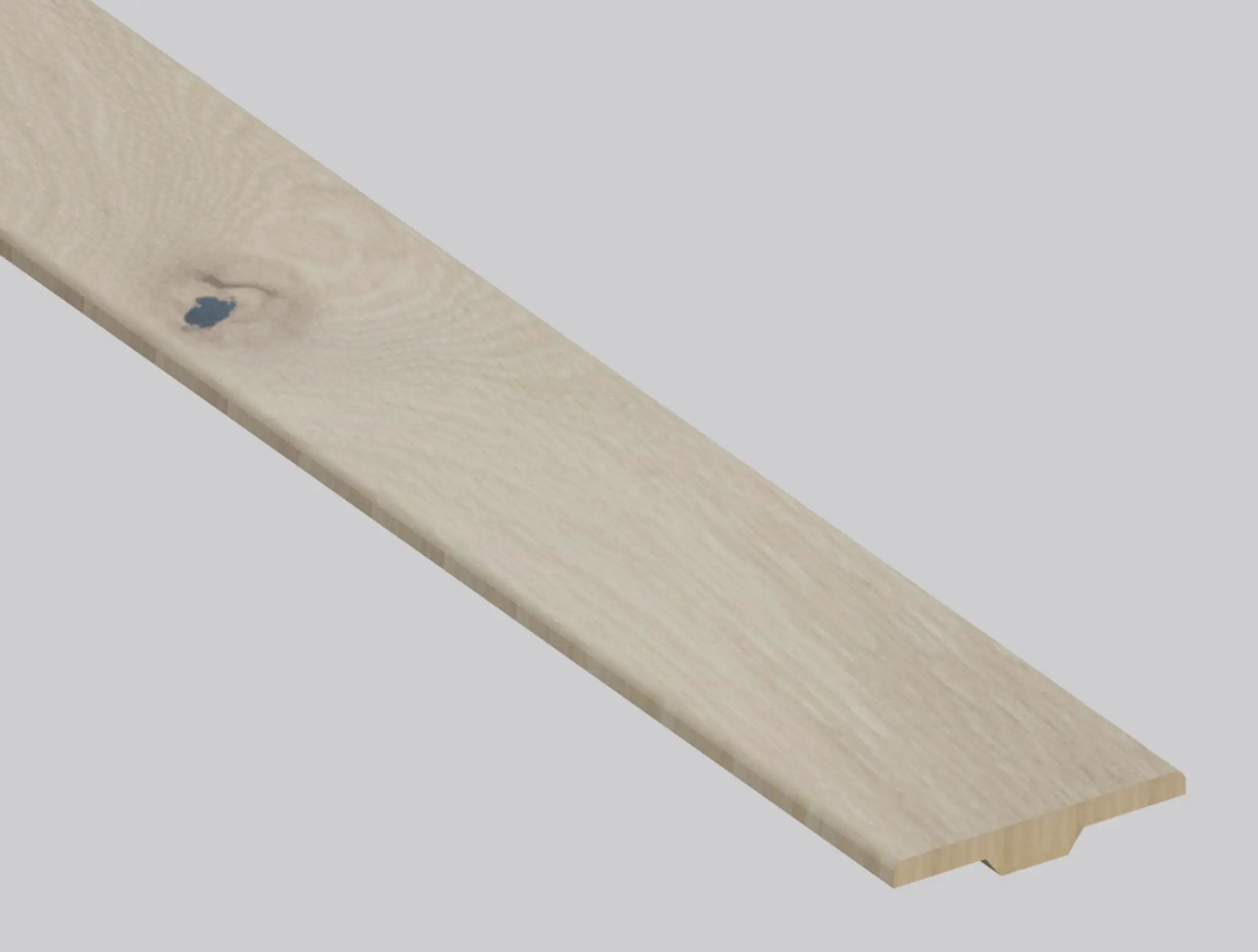 Woodhills Aaron Blonde Oak Wood Semi Gloss T Molding Look Moldings 1.25x0.28 close up