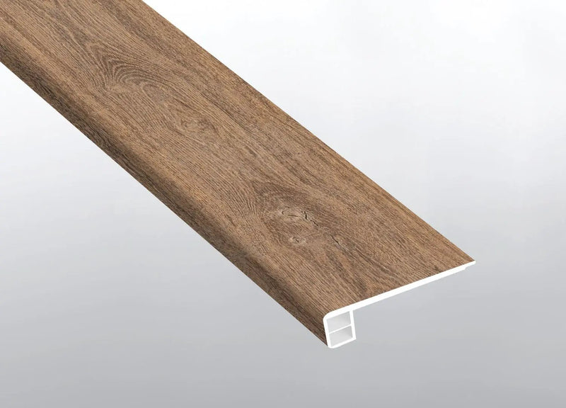 Andover Abingdale Semi Gloss Flush Stair Nose End Cap Wood Look Lvt Moldings 2.75x0.75 close up