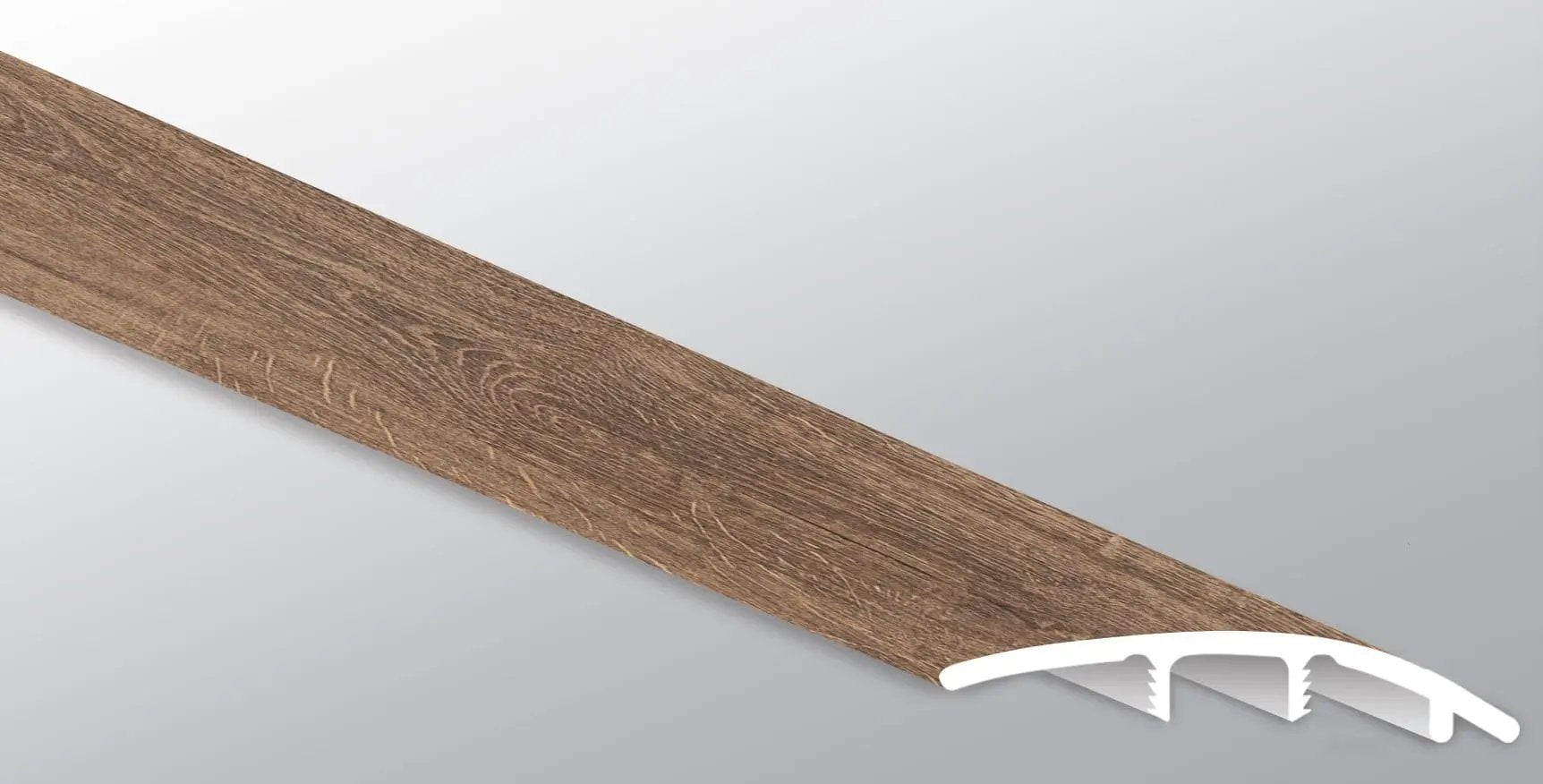 Andover Abingdale Semi Gloss Stair Riser Wood Look Lvt Moldings 1.77x0.345 close up