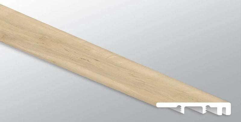 Cyrus Akadia Semi Gloss End Cap Wood Look Lvt Moldings 1.5x0.25 close up