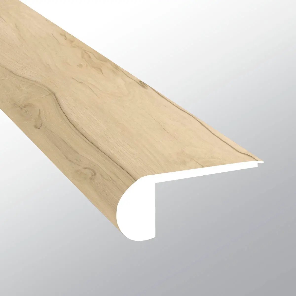 Cyrus Akadia Semi Gloss Flush Stair Nose Wood Look Lvt Moldings 2.75x0.75 close up