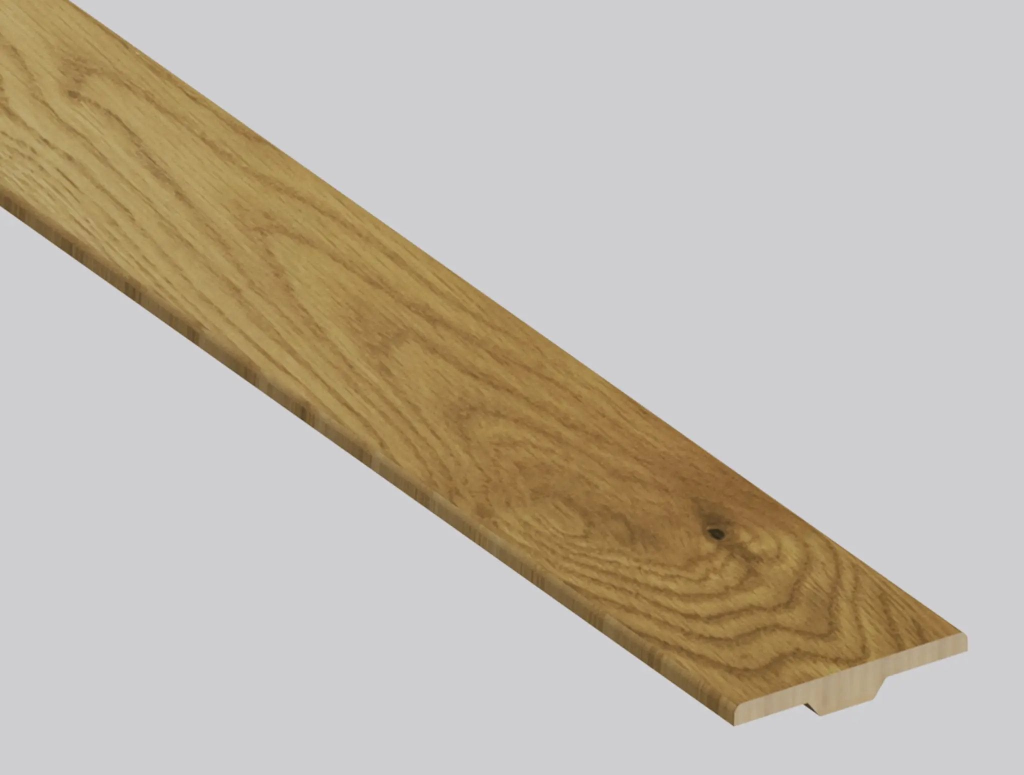 Woodhills Aura Gold Oak Wood Semi Gloss T Molding Look Moldings 1.25x0.28 close up