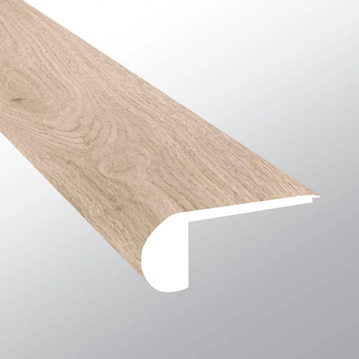 Cyrus Austell Grove Semi Gloss Flush Stair Nose Wood Look Lvt Moldings 2.75x0.75 close up