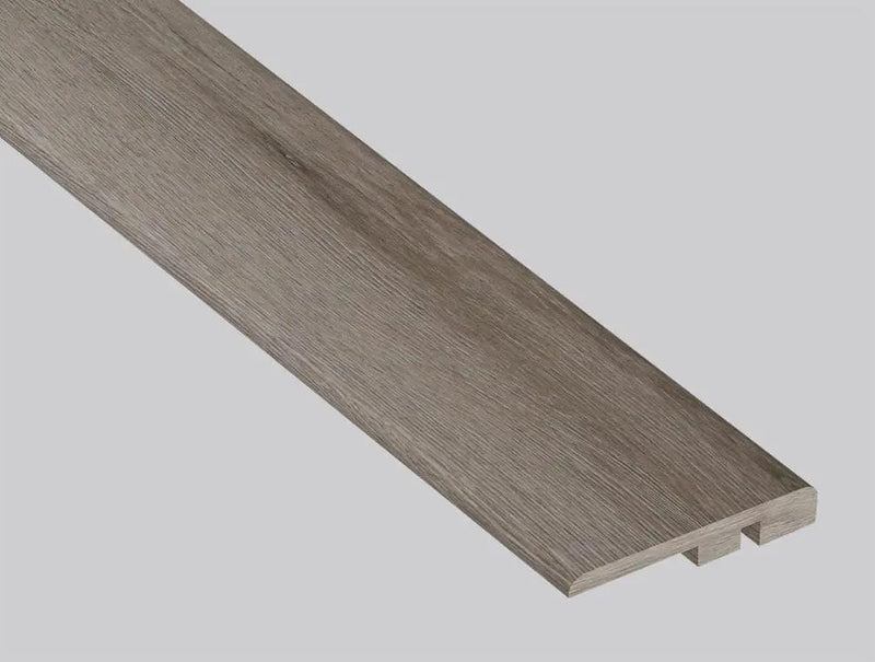 Smithcliffs Avery Ash Semi Gloss End Cap Wood Look Rigid Core Moldings 1.5x0.25 close up