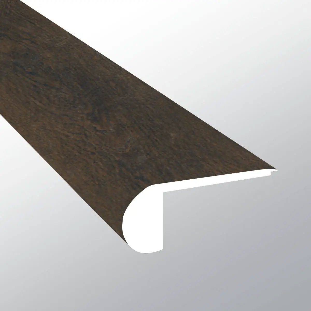 Cyrus Barrell Semi Gloss Flush Stair Nose Wood Look Lvt Moldings 2.75x0.75 close up