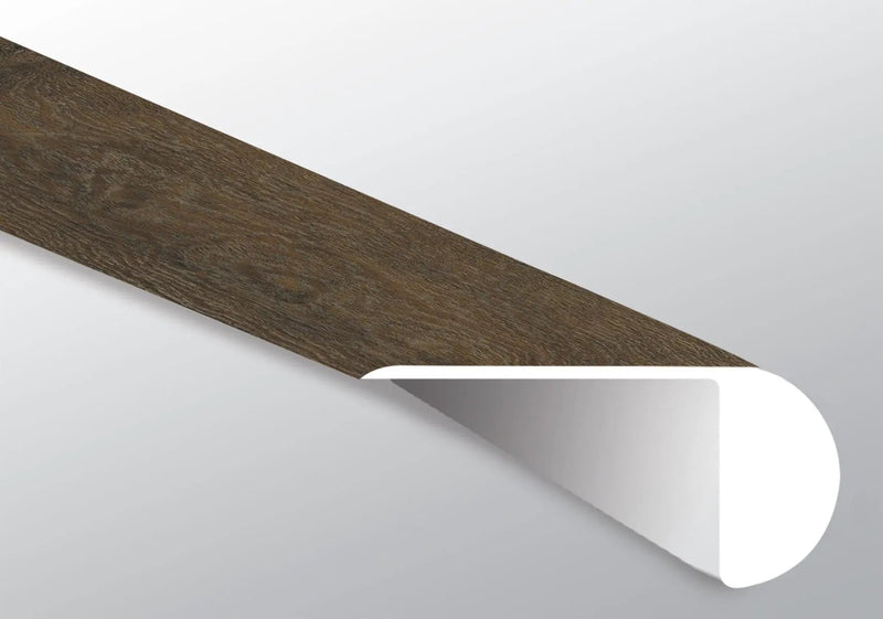 Cyrus Barrell Semi Gloss Overlap Stair Nose Wood Look Lvt Moldings 2.23x1.03 close up