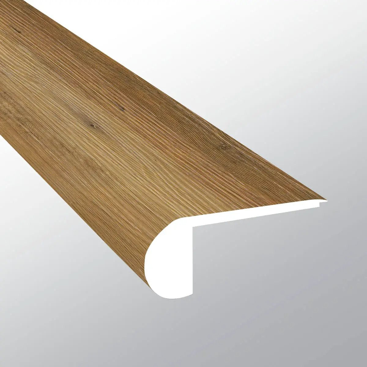 Cyrus 2.0 Barnstorm Semi Gloss Flush Stair Nose Wood Look Lvt Moldings 2.75x0.75 close up