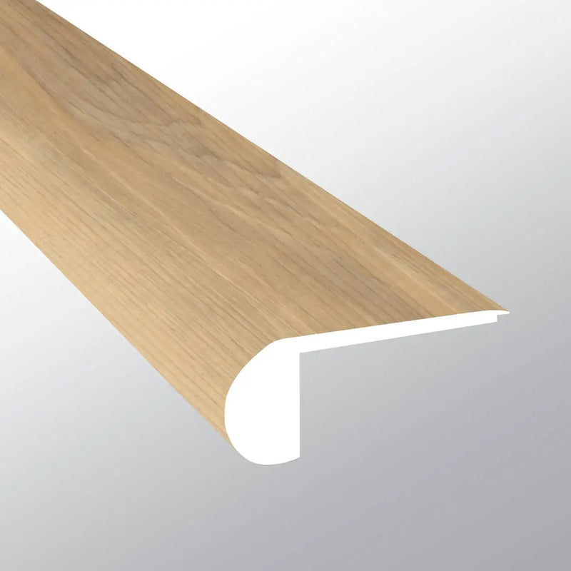 Andover Bayhill Blonde Semi Gloss Flush Stair Nose Wood Look Lvt Moldings 2.75x0.75 close up