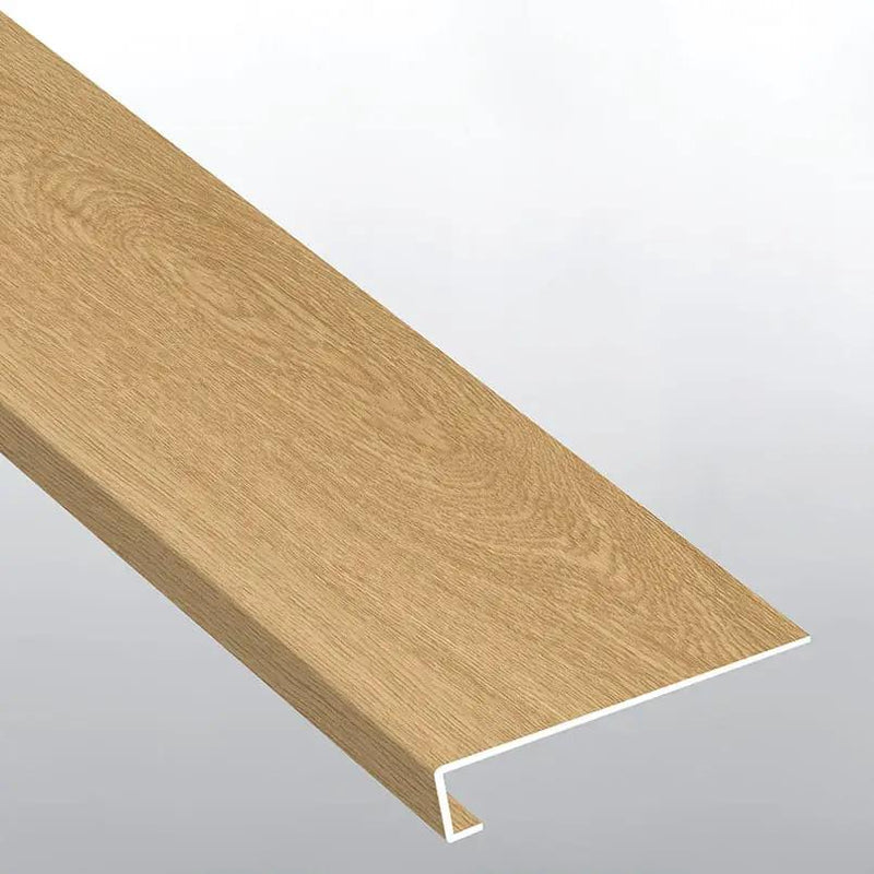 Laurel Bayside Buff Semi Gloss Wood Look Lvt Moldings 12x1.25 0.18 inch close up