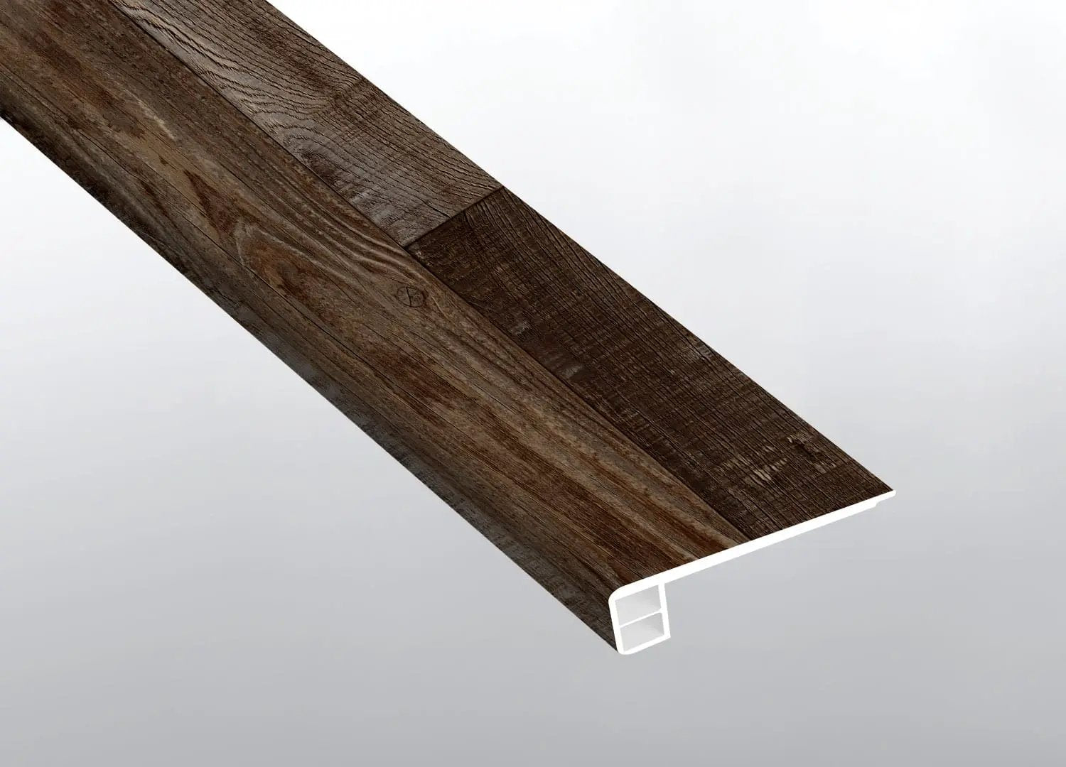 Cyrus Bembridge Semi Gloss Flush Stair Nose End Cap Wood Look Lvt Moldings 2.75x0.75 close up