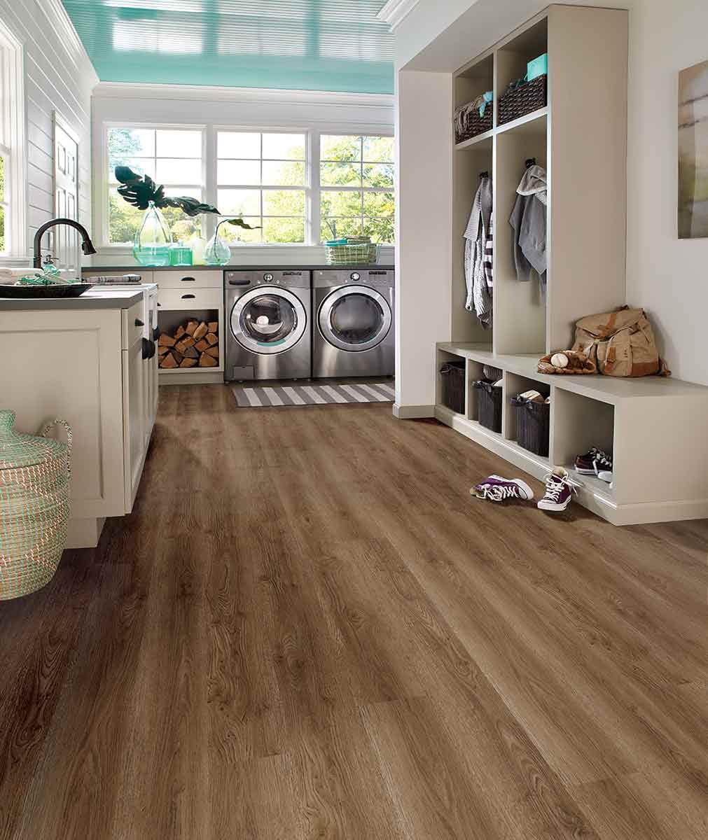 Ashton Bergen Hills Semi Gloss End Cap Wood Look Lvt Moldings 1.5x0.25 in a finished room