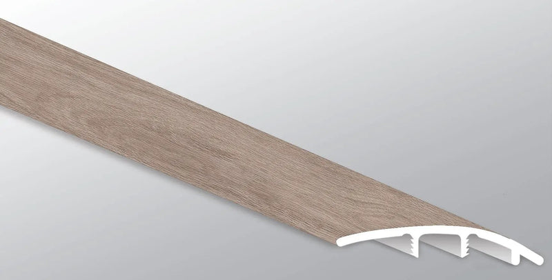 Glenridge Bleached Elm Semi Gloss Stair Riser Wood Look Lvt Moldings 1.77x0.345 close up